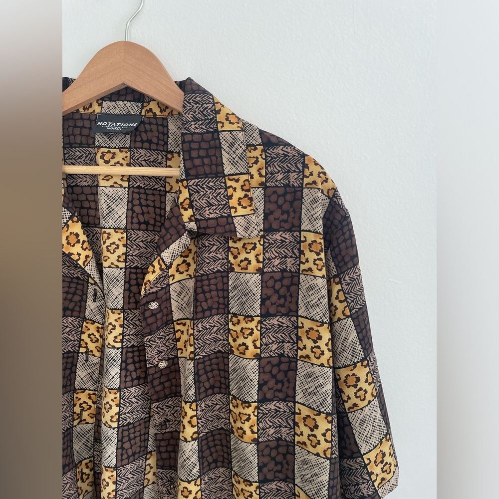 Vintage Notations Abstract Patterned Buttondown - image 6